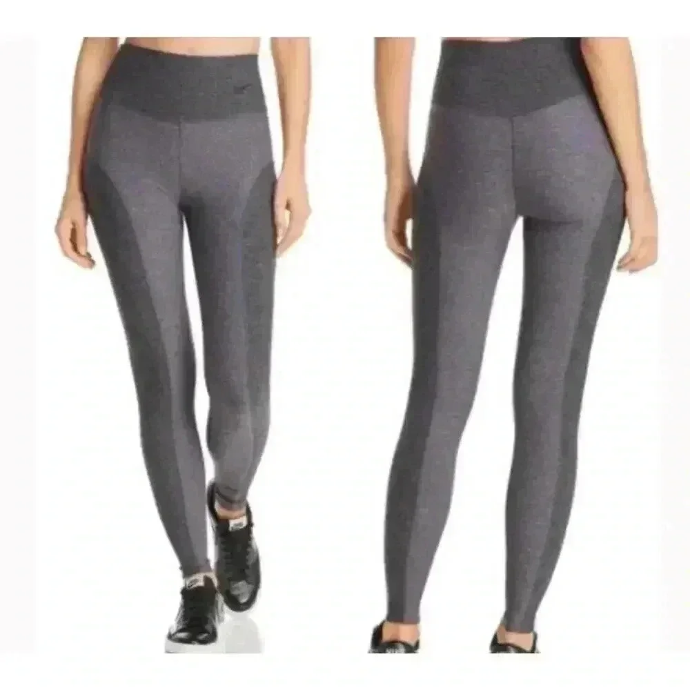 Nike Dri-Fit Power Studio Sculpt Hyper Gray Colorblock Training Leggings Size S